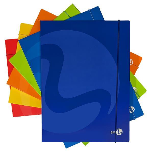 BE MORE COLOR CARTELLINA 3 LEMBI IN CARTONCINO PLASTIFICATO 255X350X10 mm A4 COLORI ASSORTITI CONF 6 Pz.